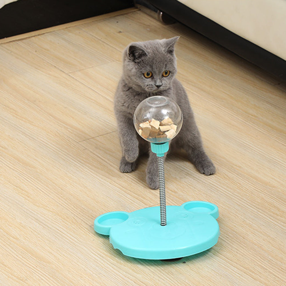 Interactive Cat Feeder Toy – Self-Playing Tumbler Treat Dispenser