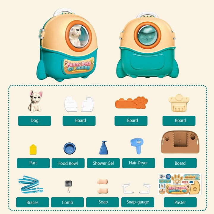 16-Piece Pet Dog Care Play Set – Kids’ Pretend Vet Doctor Kit