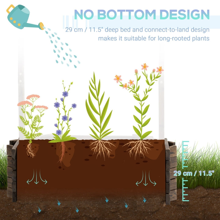 Wooden Wishing Well Planter – Outdoor Raised Garden Bed