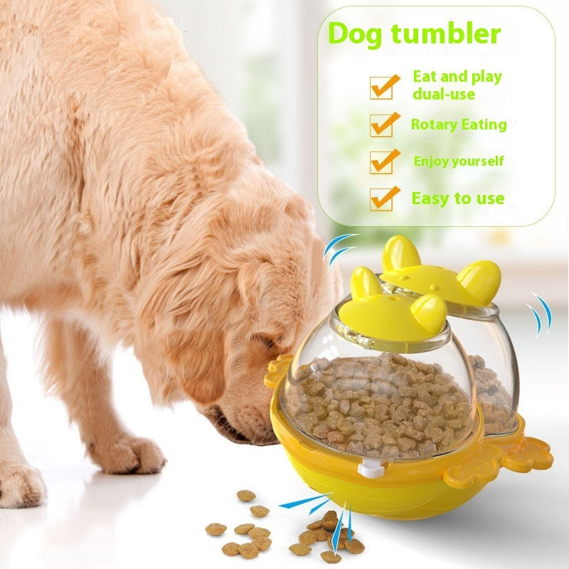 Dog Tumbler Treat Feeder – Interactive Leakage Food Toy
