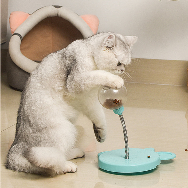 Interactive Cat Feeder Toy – Self-Playing Tumbler Treat Dispenser