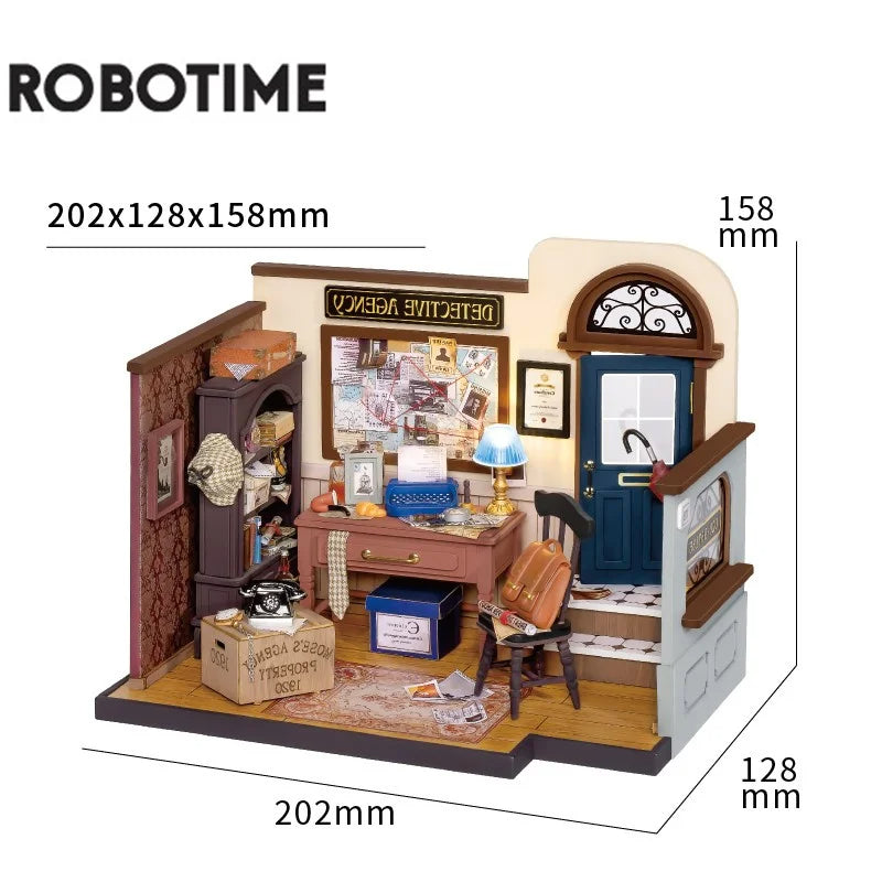 Robotime DIY Dollhouse – Wooden Miniature House with Furniture