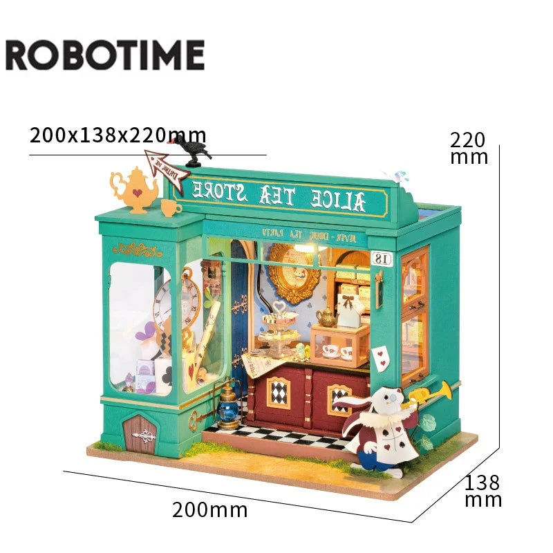 Robotime DIY Dollhouse – Wooden Miniature House with Furniture
