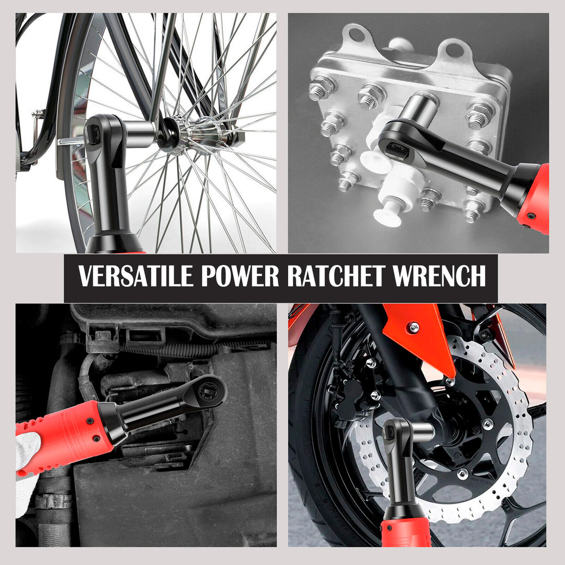 TQUAGGA 12V Cordless Electric Ratchet Wrench Set – 45 ft-lb Power