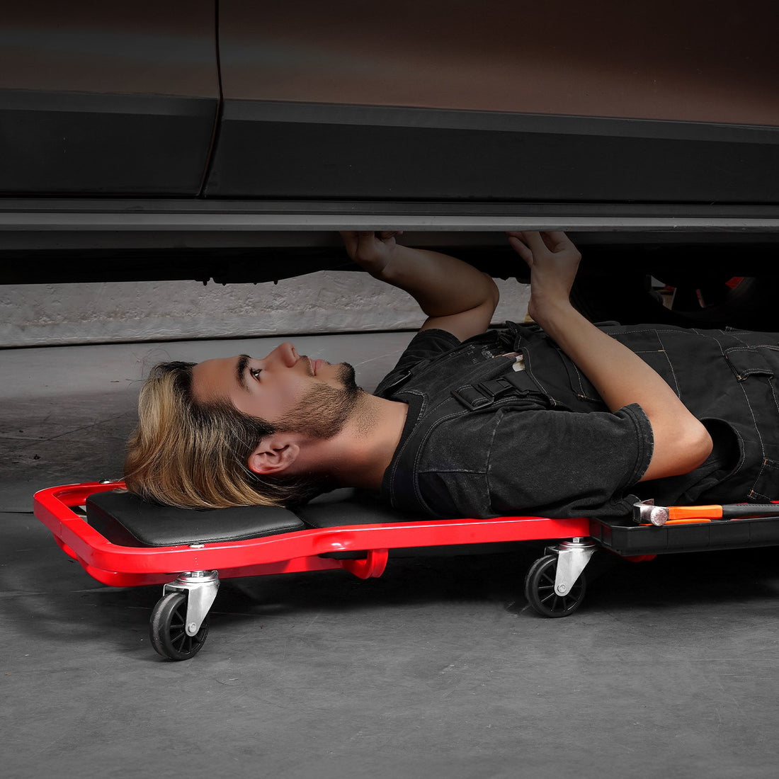44" Mechanic Garage Creeper – 300 lb Capacity Rolling Seat