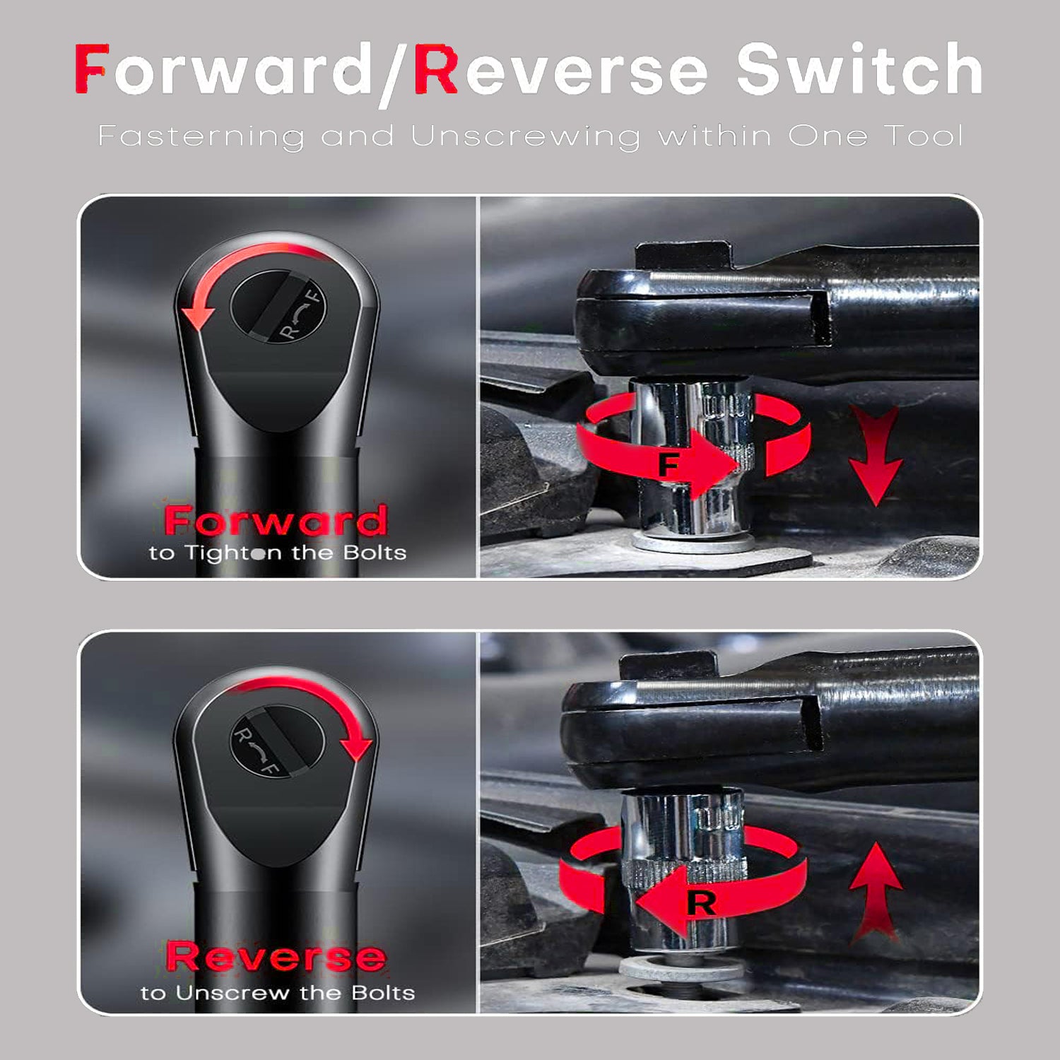 TQUAGGA 12V Cordless Electric Ratchet Wrench Set – 45 ft-lb Power