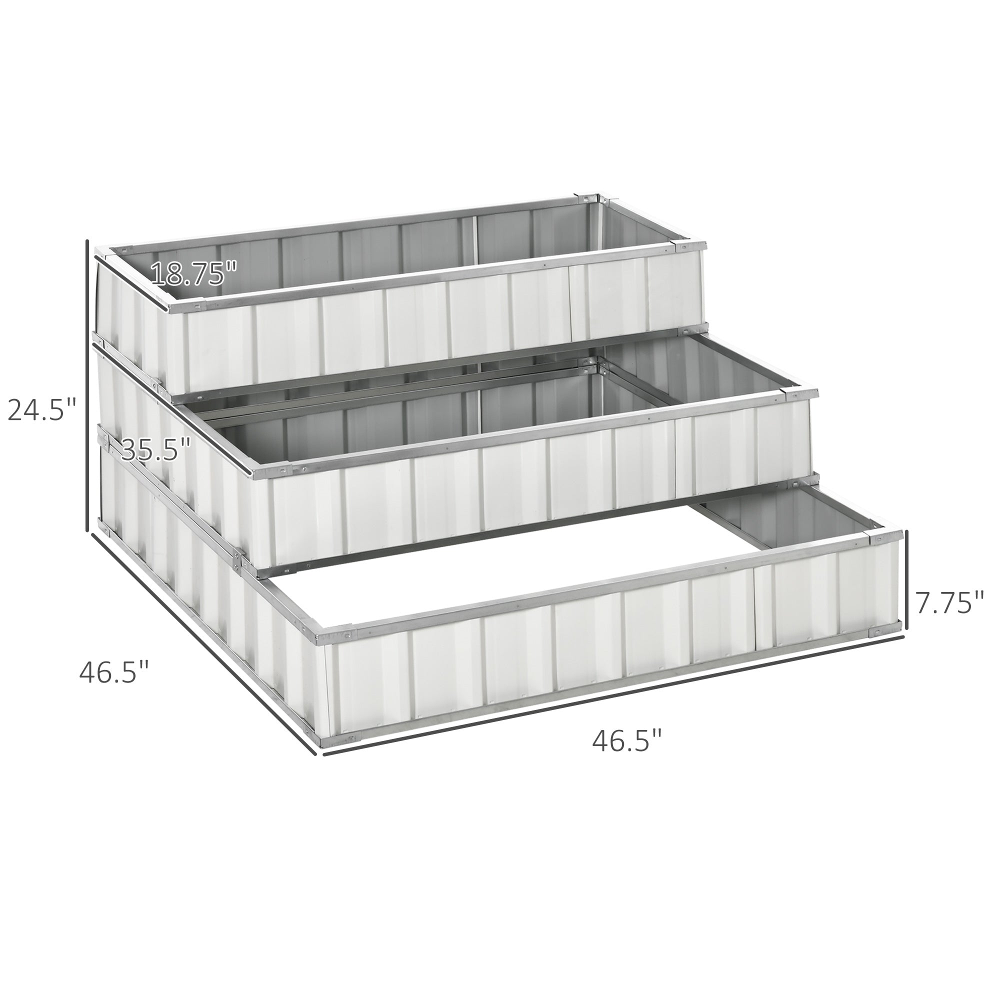 3-Tier Raised Garden Bed – Outdoor Patio Planter Box with Gloves