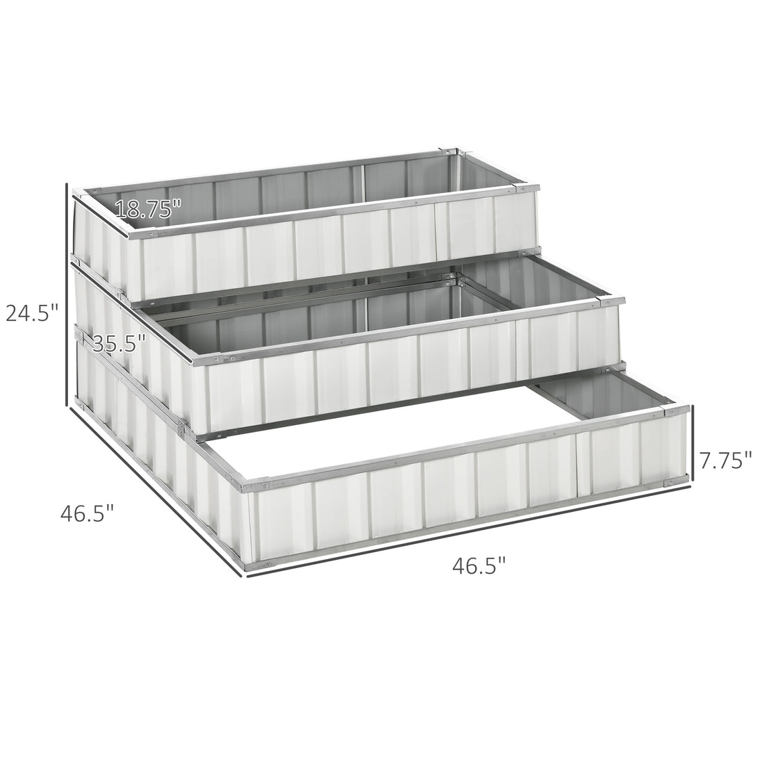 3-Tier Raised Garden Bed – Outdoor Patio Planter Box with Gloves