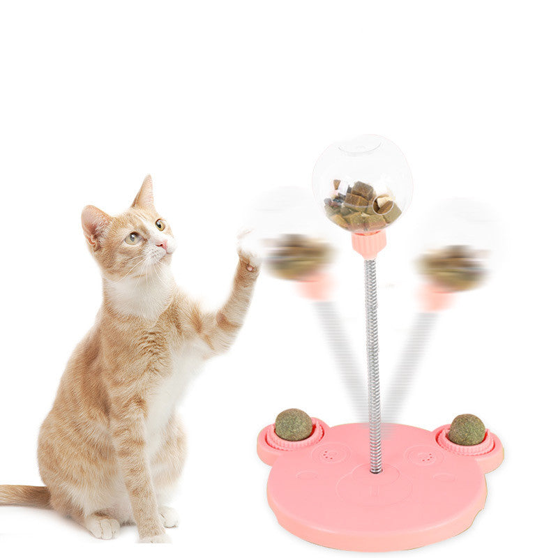 Interactive Cat Feeder Toy – Self-Playing Tumbler Treat Dispenser