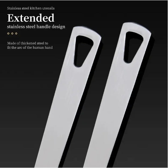 Premium 5-Piece Cooking Utensil Set – Stainless Steel & Heat-Resistant Nylon