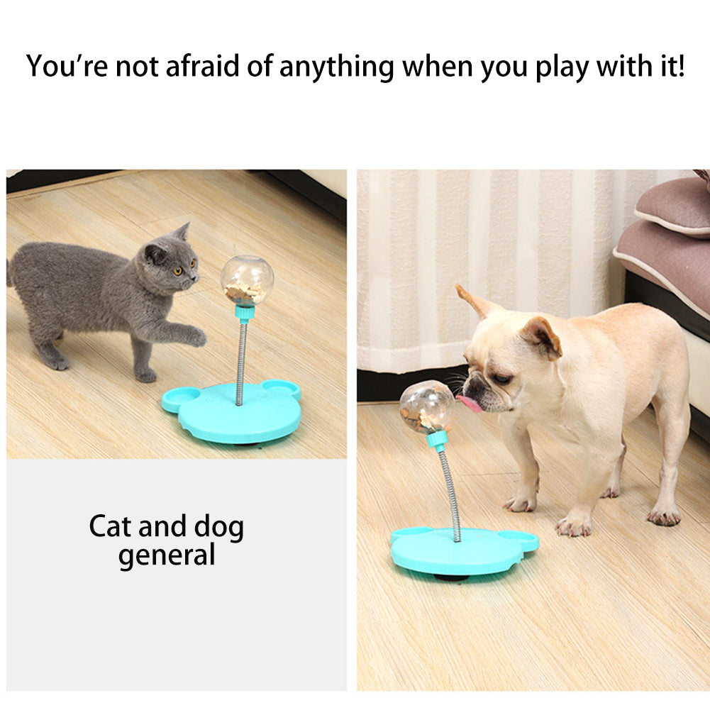 Interactive Cat Feeder Toy – Self-Playing Tumbler Treat Dispenser
