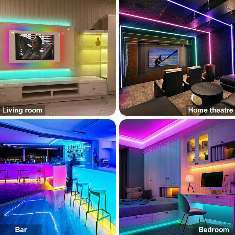 5050 RGB LED Strip Lights – Bluetooth Remote TV Backlight