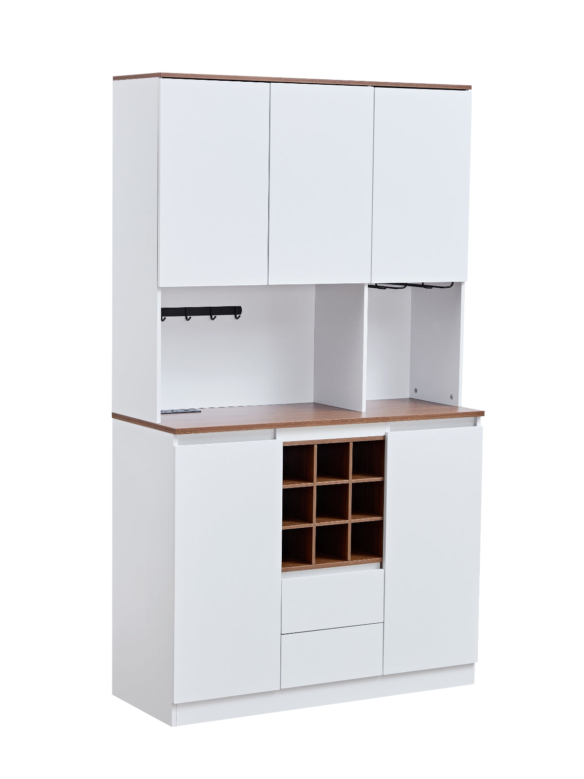 Farmhouse Coffee Bar Cabinet – 68.89" Kitchen Buffet with Storage