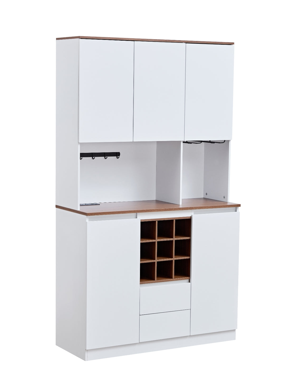 Farmhouse Coffee Bar Cabinet – 68.89" Kitchen Buffet with Storage