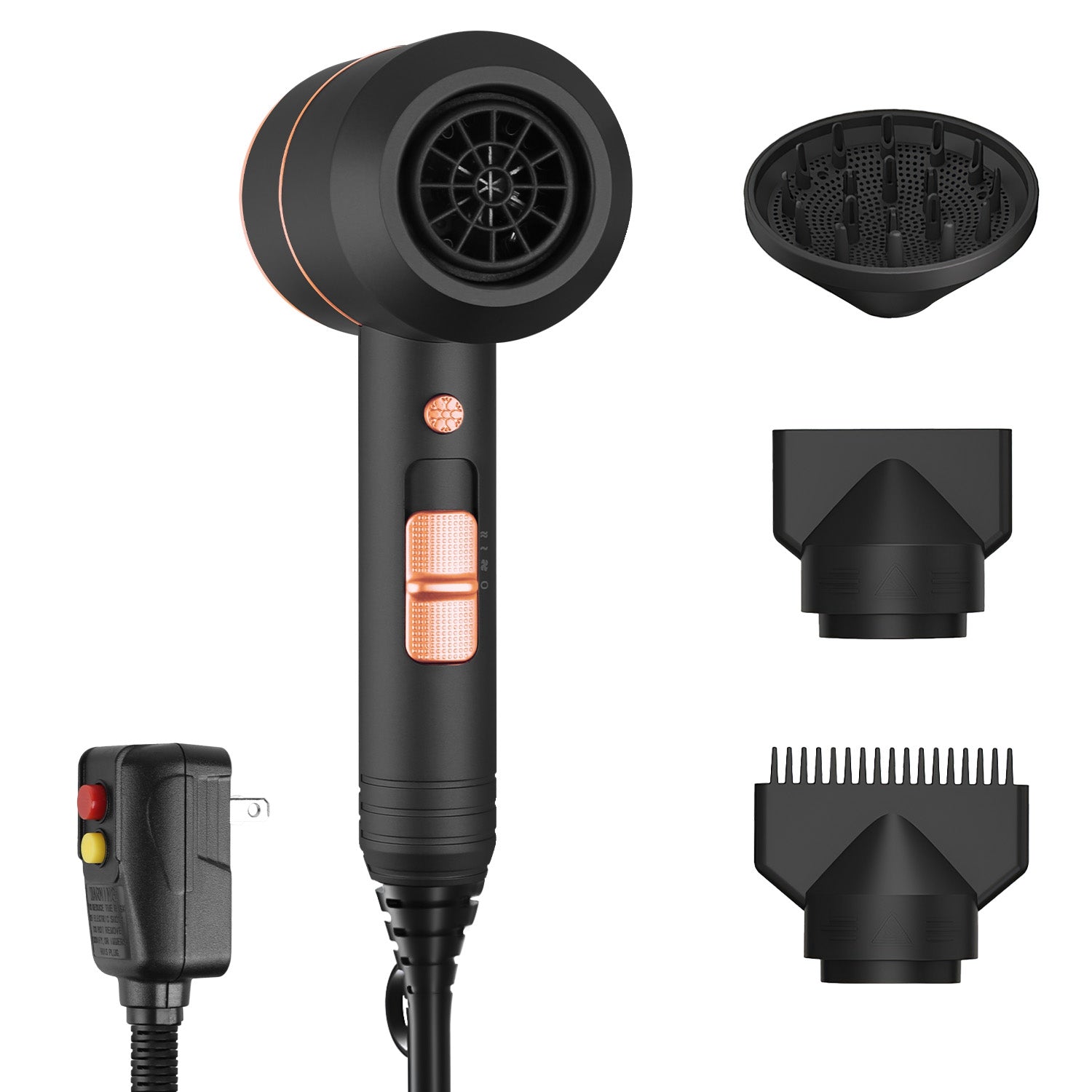 1800W Portable Hair Dryer – Compact Blow Dryer with Cool/Warm/Hot Air