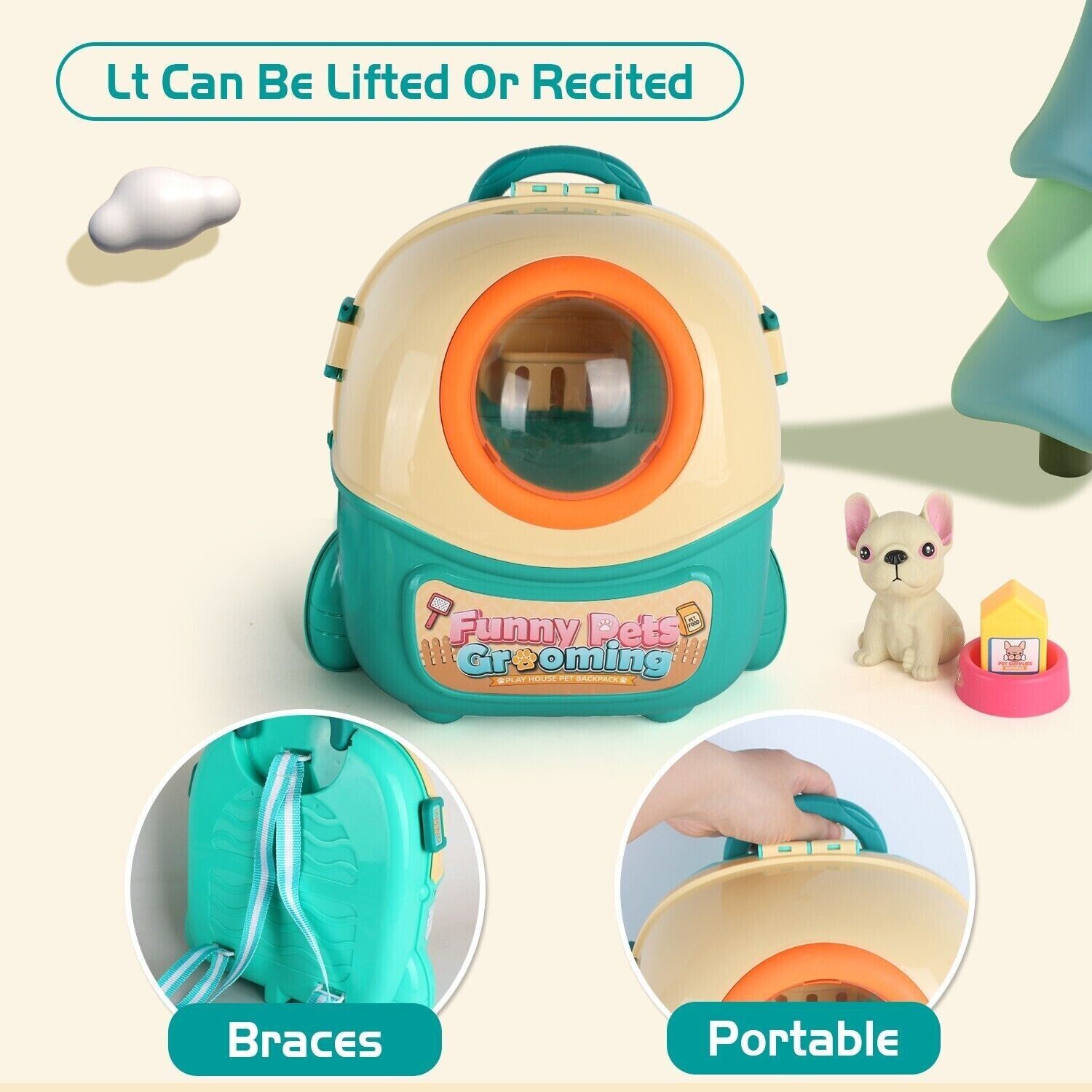 16-Piece Pet Dog Care Play Set – Kids’ Pretend Vet Doctor Kit